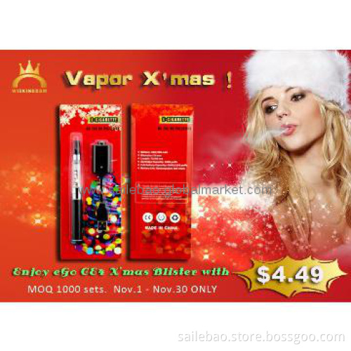 snow figure evod electronic cigarette for christmas gift ego ce4 kit